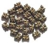 25 12mm Matte Black and Gold Butterfly Beads
